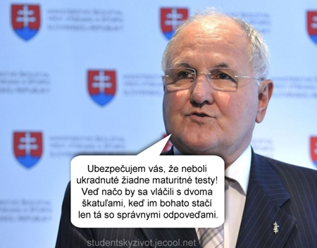 Ako to bolo s odcudzenými písomnosti týkajúcími sa maturitnej skúšky. Zábavné obrázky - študentský život